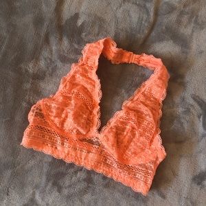 VS coral pink halter bralette